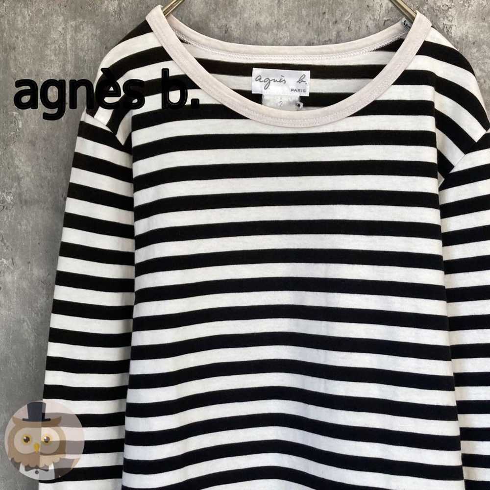 【Made in Japan】Agnes B Border Long T Long Sleeve … - image 1