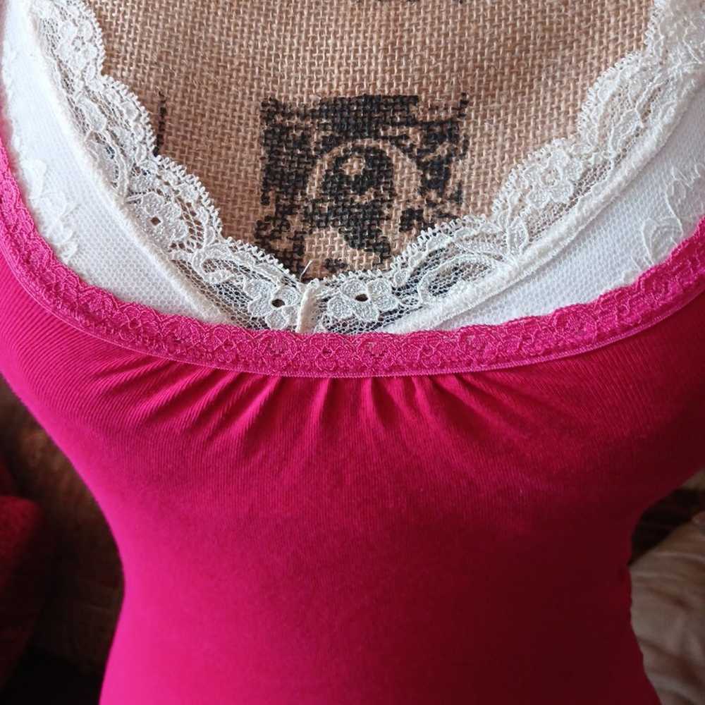 ☆y2k Hollister razor back lace cami Tank top - image 2