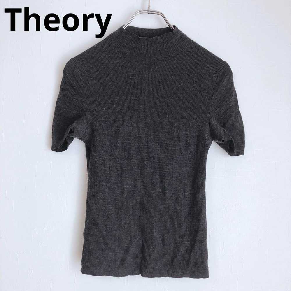 Theory short sleeve knit sweater top plain simple… - image 1