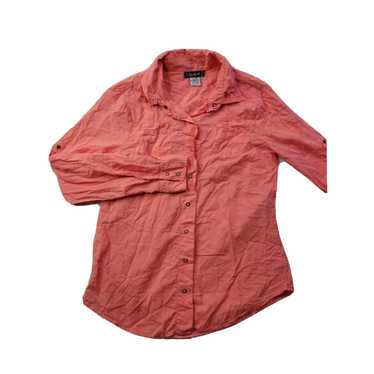 Vintage XCVI Women's XS Coral Button Up Shirt Rol… - image 1