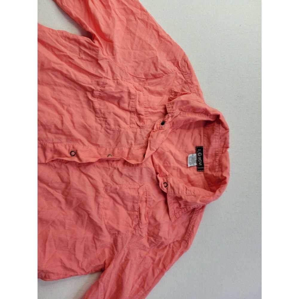 Vintage XCVI Women's XS Coral Button Up Shirt Rol… - image 2