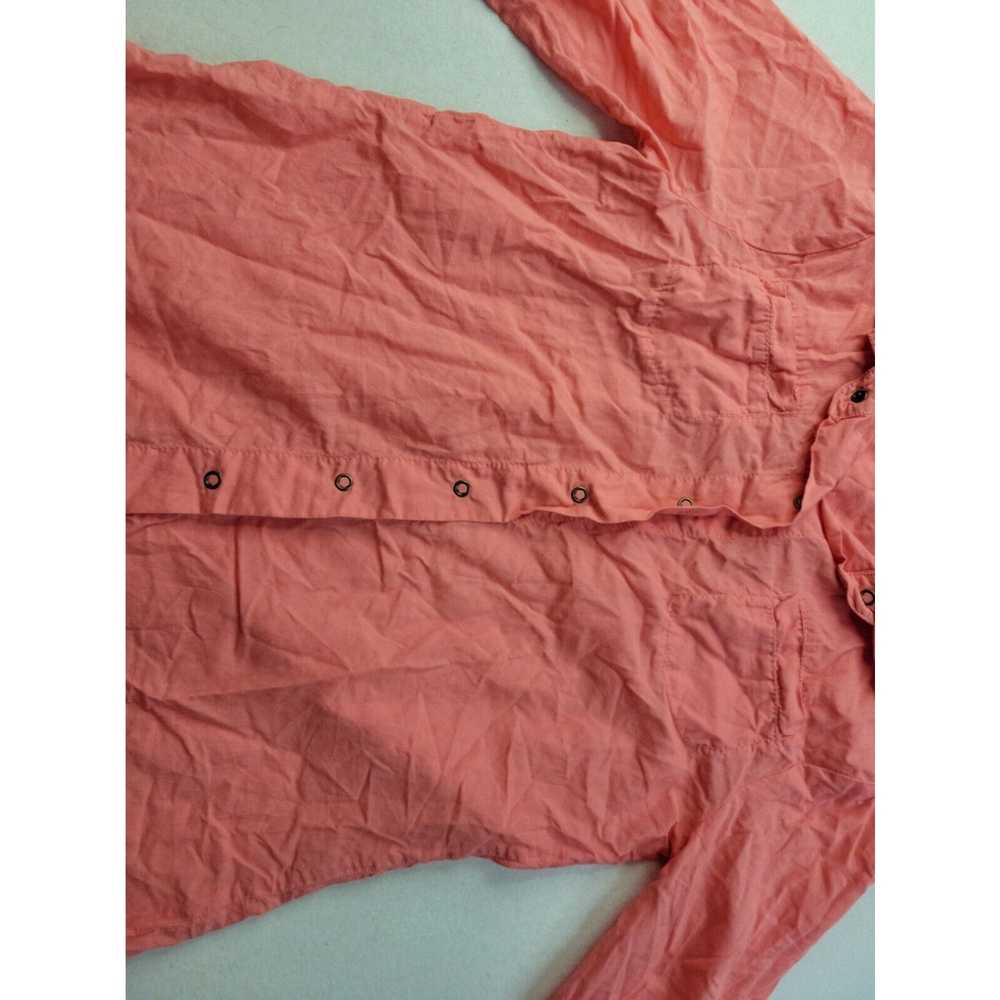 Vintage XCVI Women's XS Coral Button Up Shirt Rol… - image 3