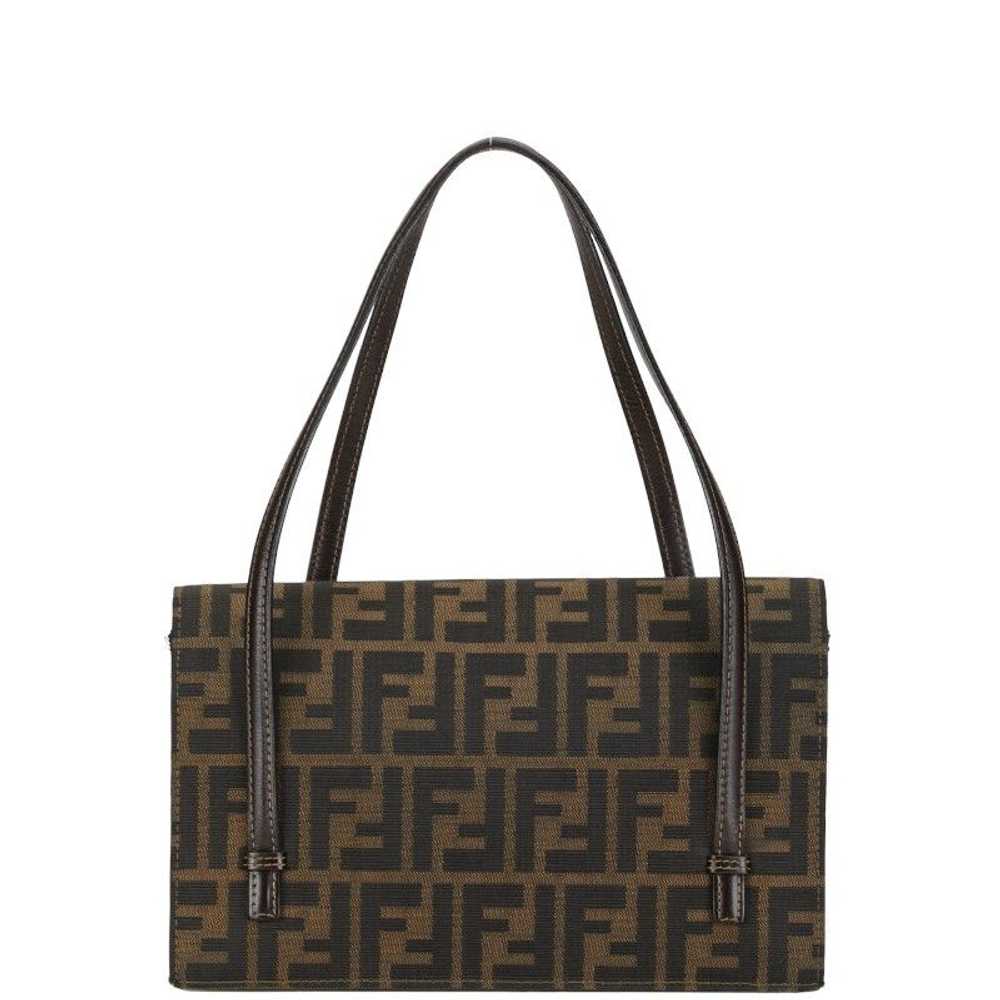 Fendi Fendi Fendi Zucca Canvas Leather Handbag Br… - image 3