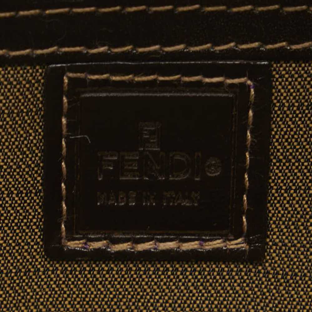 Fendi Fendi Fendi Zucca Canvas Leather Handbag Br… - image 8