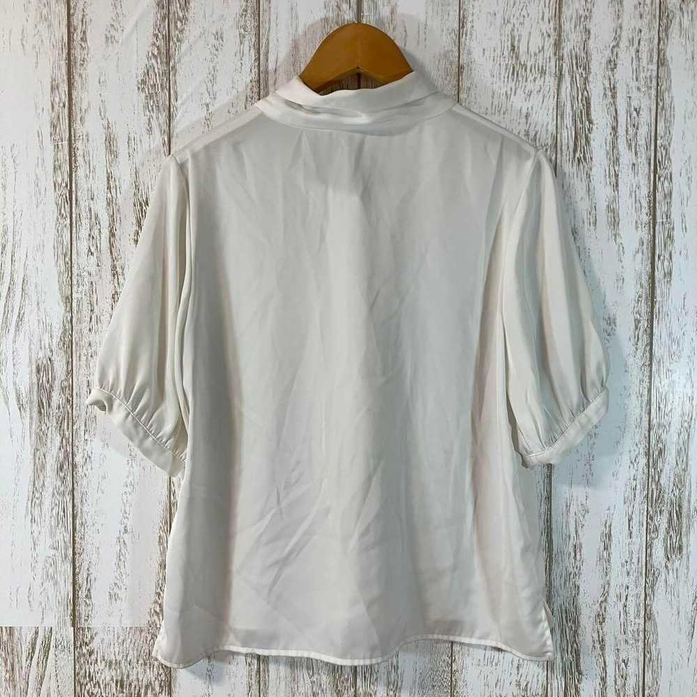 elgna◆Elgana (38) Short-sleeved blouse shirt Whit… - image 10