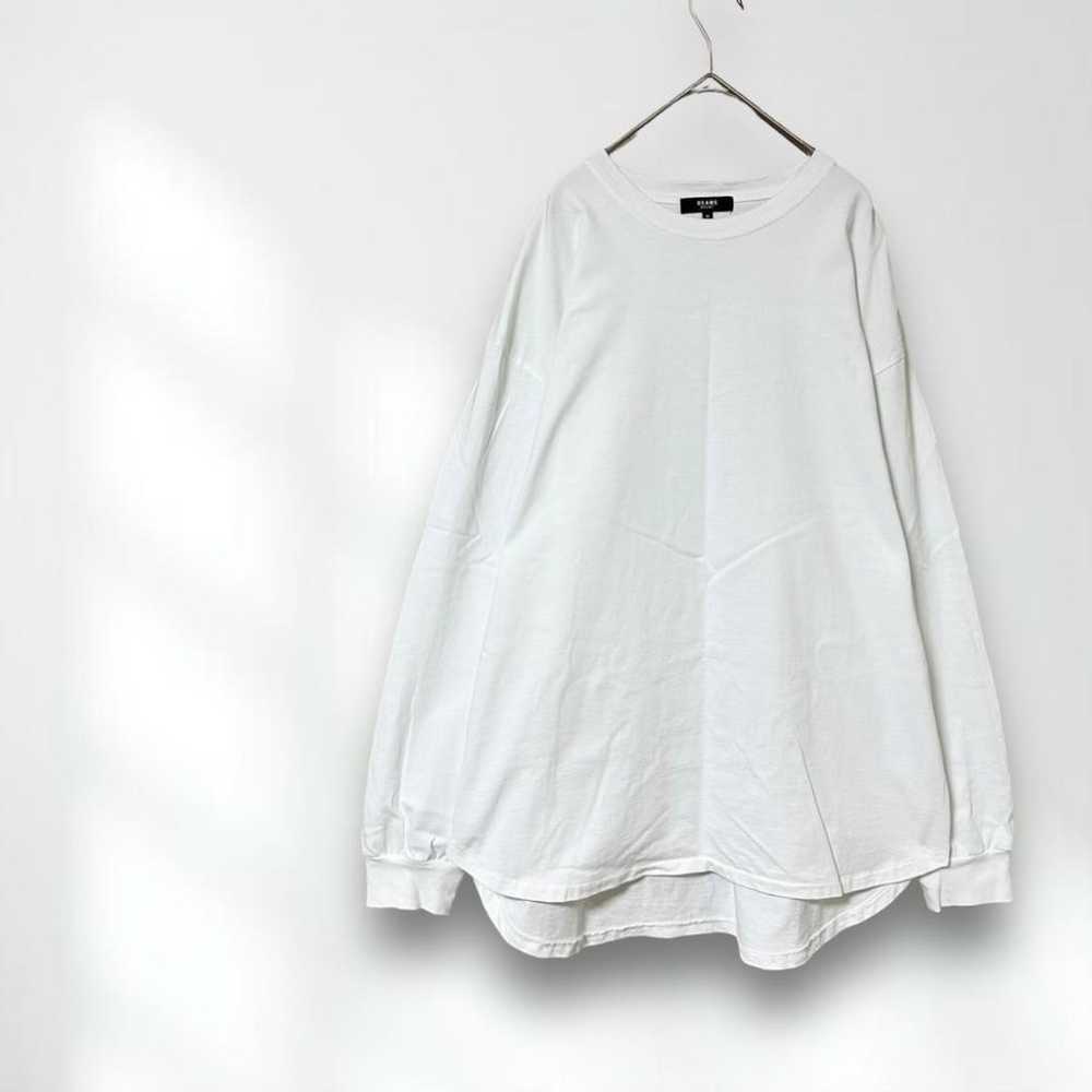 E3822 [Beams Heart] 100% cotton Long T-shirt Crew… - image 1