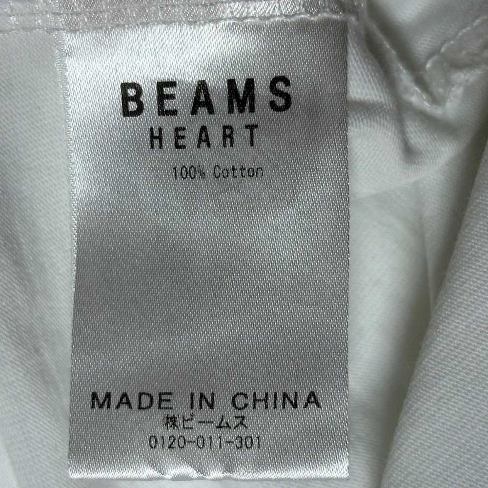 E3822 [Beams Heart] 100% cotton Long T-shirt Crew… - image 6