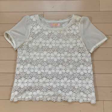 8.23 Minimum Minimum Blouse White Floral Pattern S