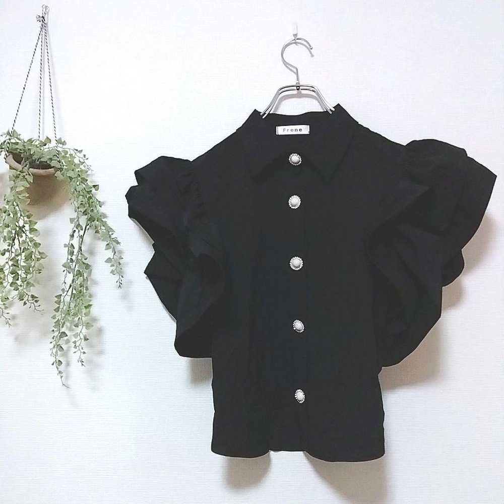 【Flane】Short-sleeve shirt top with balloon sleeve… - image 12