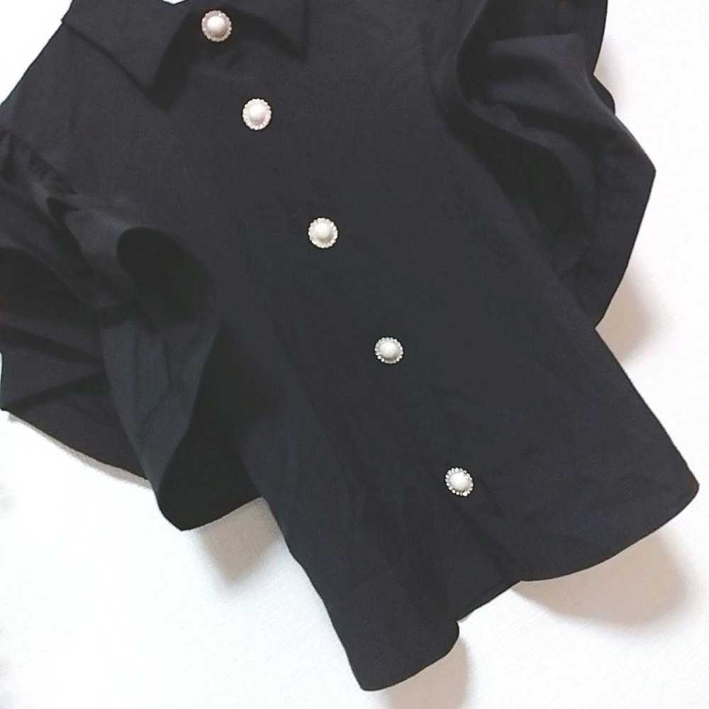 【Flane】Short-sleeve shirt top with balloon sleeve… - image 3