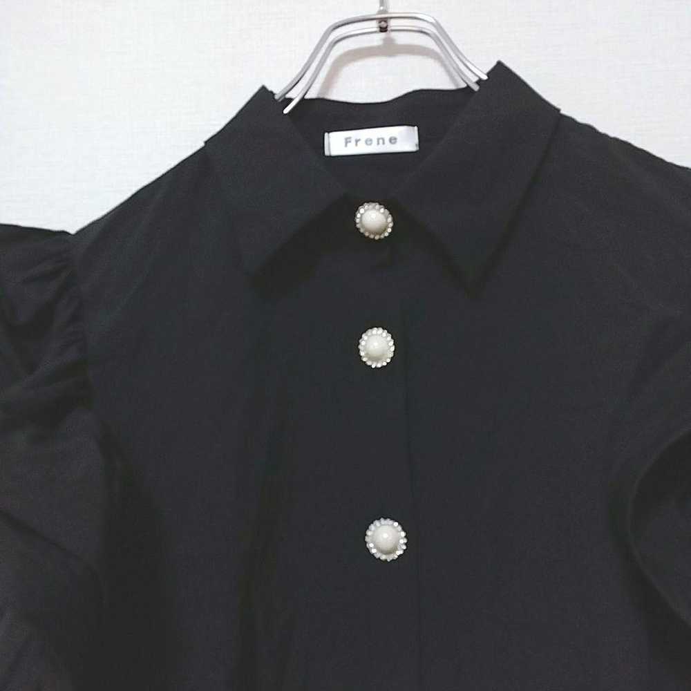 【Flane】Short-sleeve shirt top with balloon sleeve… - image 7