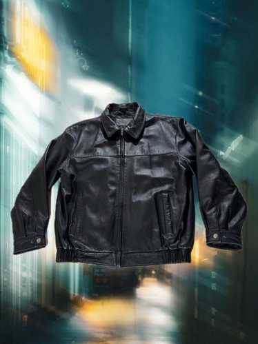 St. Johns Bay Men Large Leather Coat Jacket St Joh