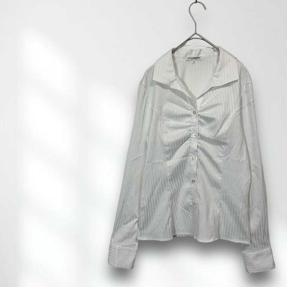 E5749 [Narakamīche] Italian-made Shirt White Stri… - image 1