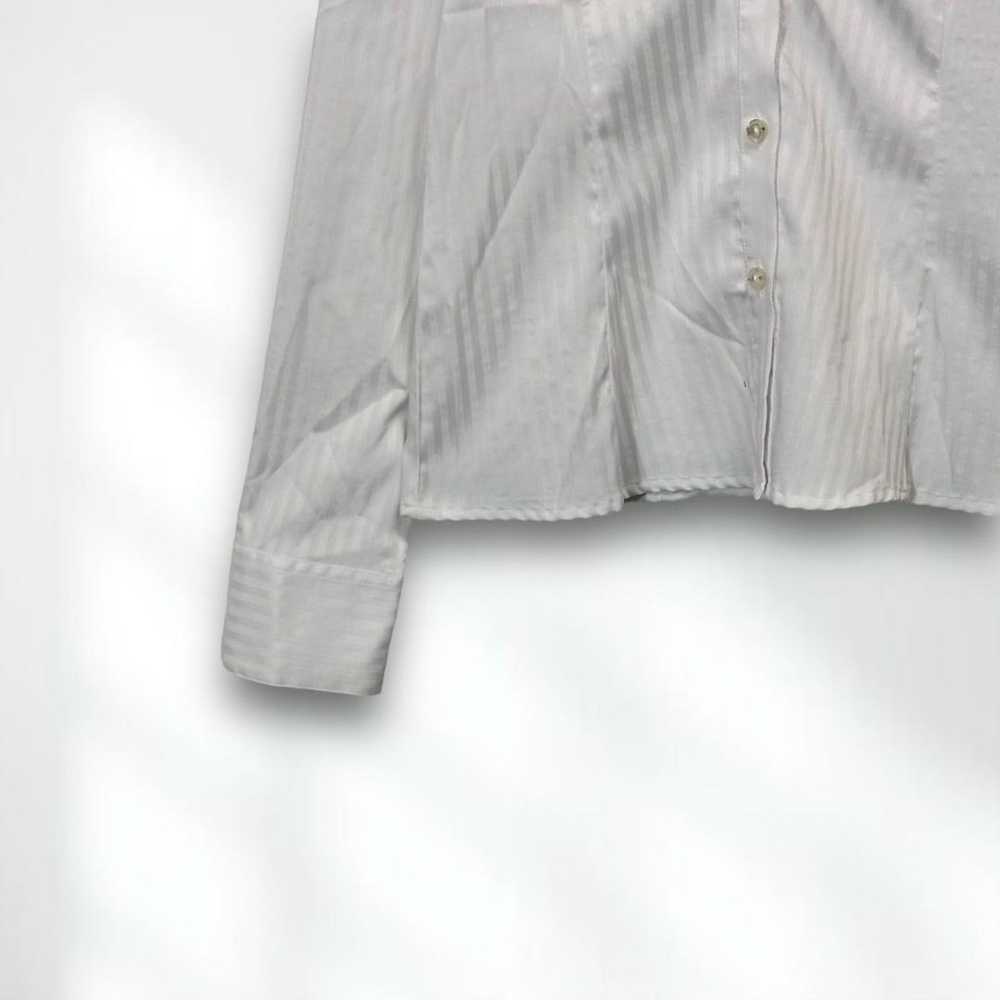 E5749 [Narakamīche] Italian-made Shirt White Stri… - image 3