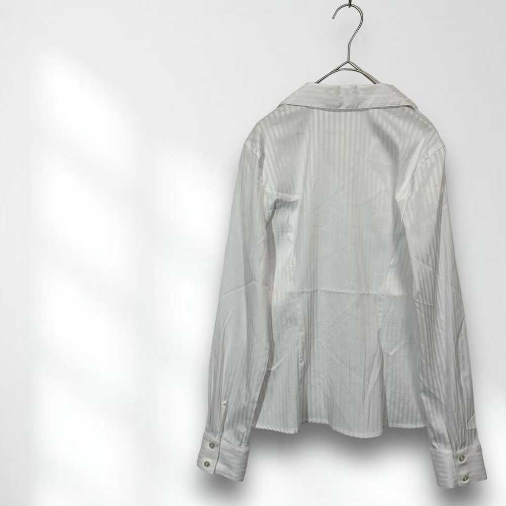 E5749 [Narakamīche] Italian-made Shirt White Stri… - image 4