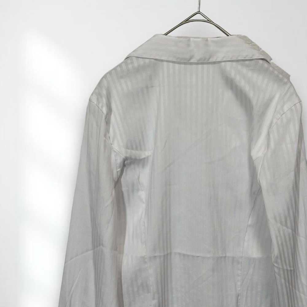 E5749 [Narakamīche] Italian-made Shirt White Stri… - image 5