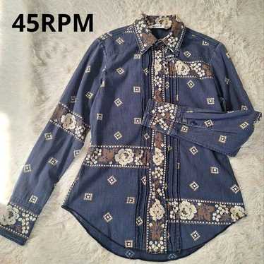 Forty Five RPM western shirt with floral pattern … - image 1