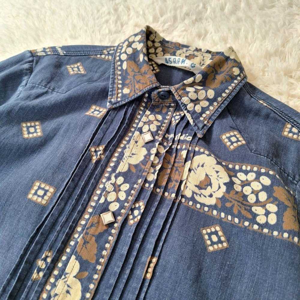 Forty Five RPM western shirt with floral pattern … - image 2