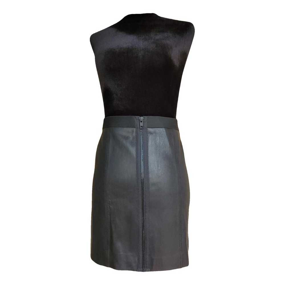 Theory Leather mini skirt - image 1