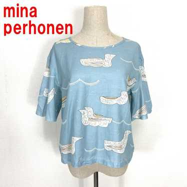 A4032 Minä Perhonen Short-sleeved Blouse Cotton S… - image 1