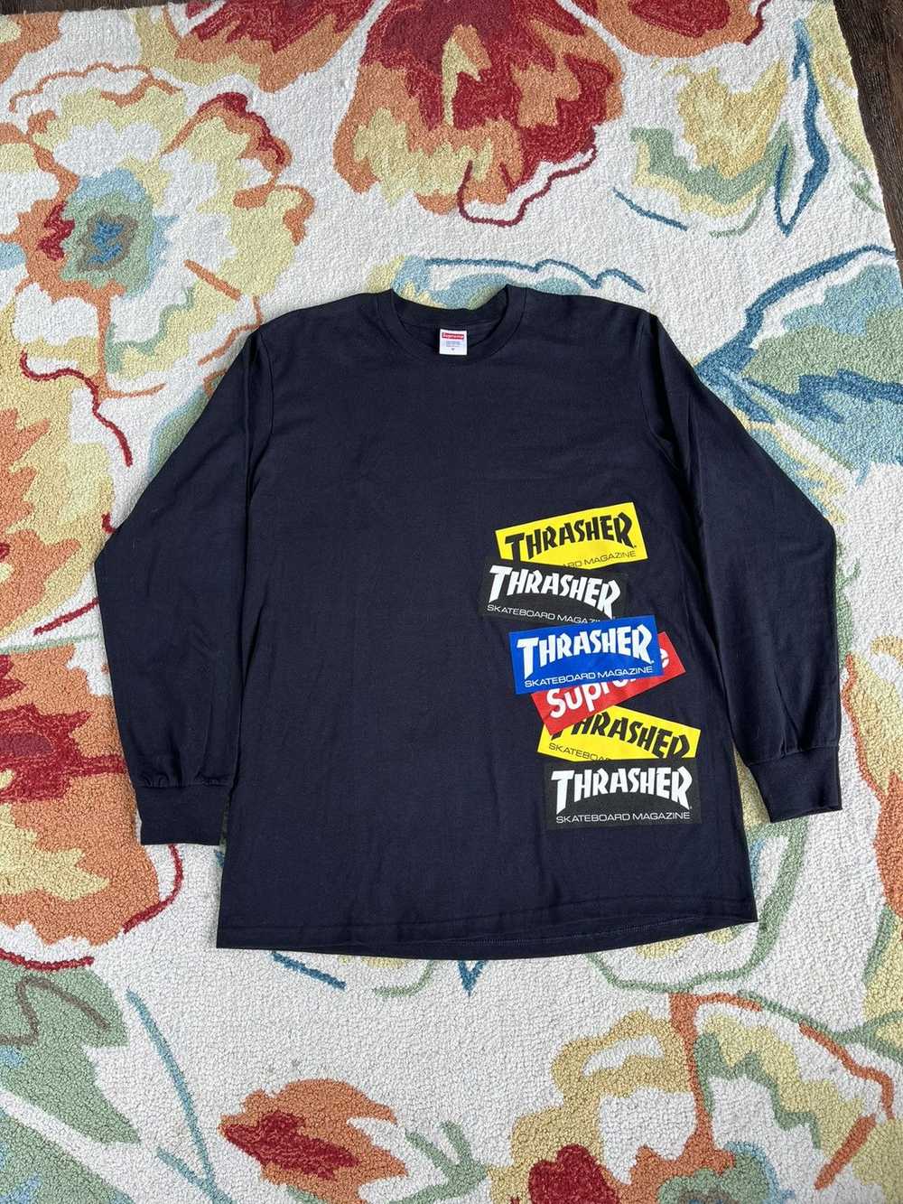 Supreme × Thrasher Supreme Thrasher L/S FW21 Navy - image 1