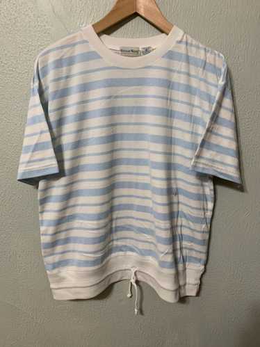 Vintage Vintage Botton Cinch Sky Blue Stripe Tee