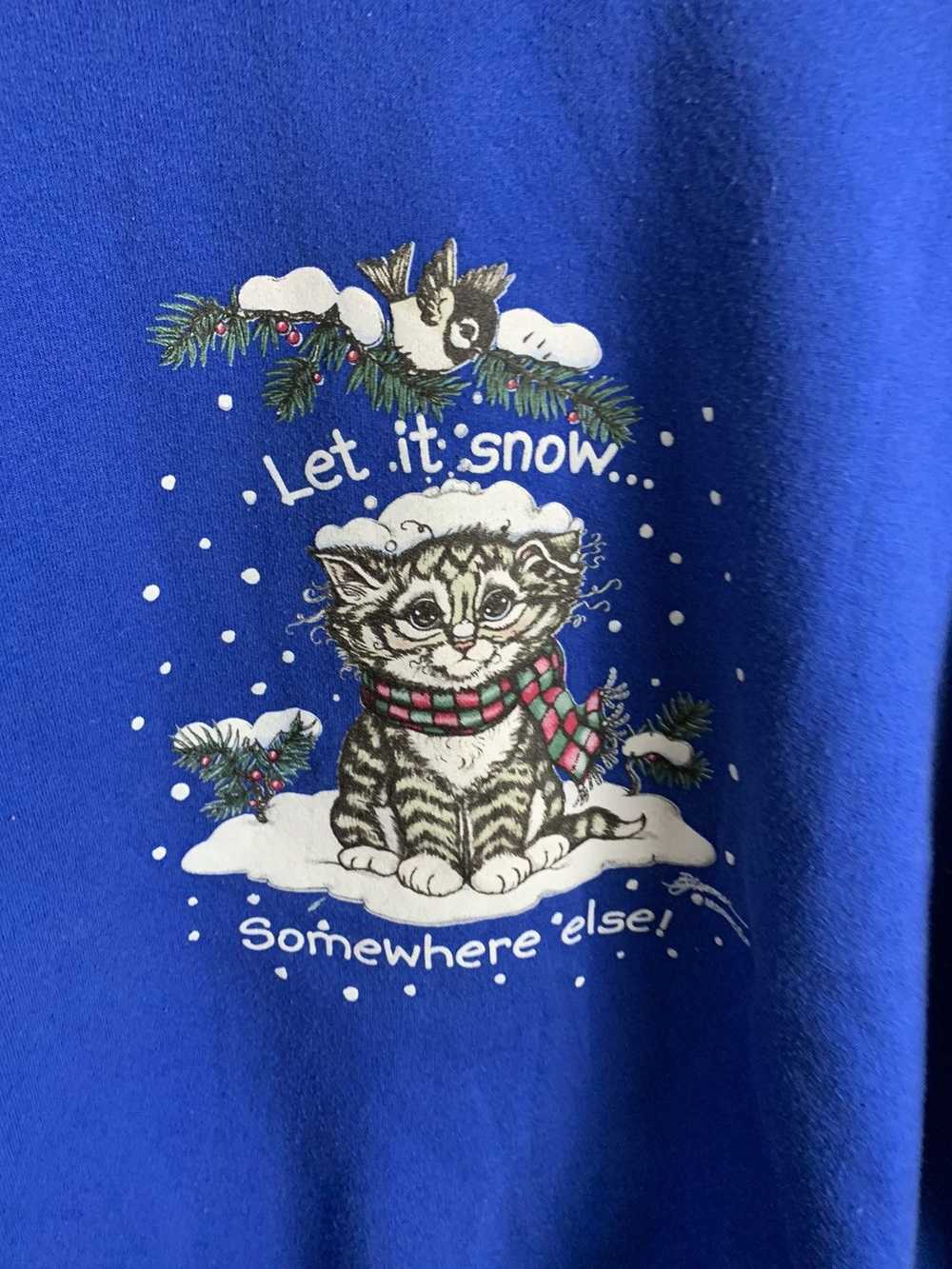 Vintage Vintage Crewneck Let it Snow Kitten Vinta… - image 2