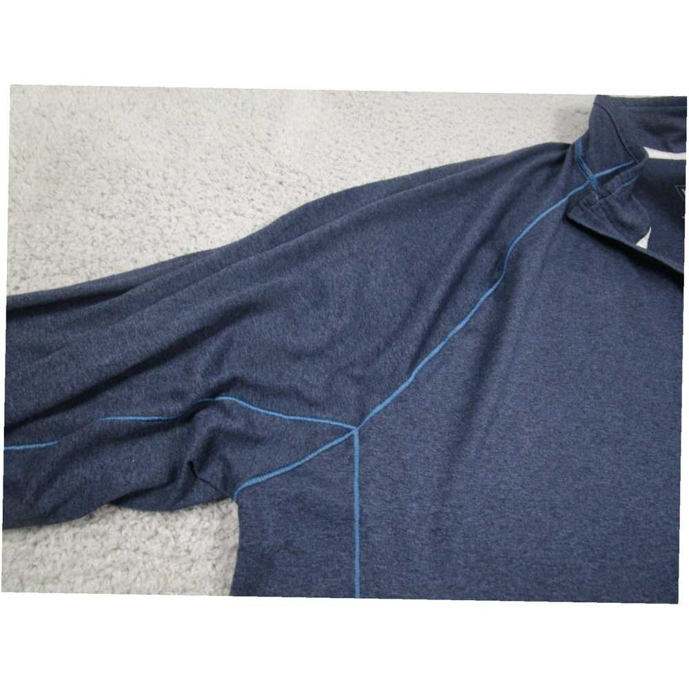 Vintage Mens XXLT Blue 1/4 Zip Slightly Fitted Qu… - image 3