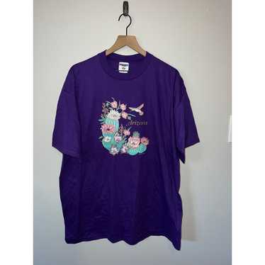 Jerzees 90s Vintage AZ Arizona Purple Cactus Grap… - image 1