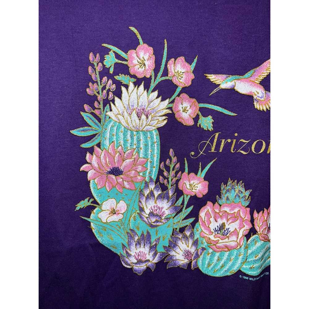 Jerzees 90s Vintage AZ Arizona Purple Cactus Grap… - image 2