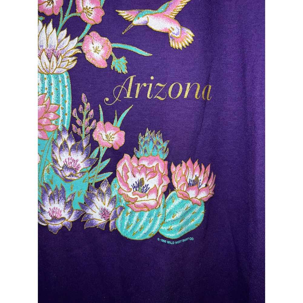 Jerzees 90s Vintage AZ Arizona Purple Cactus Grap… - image 4