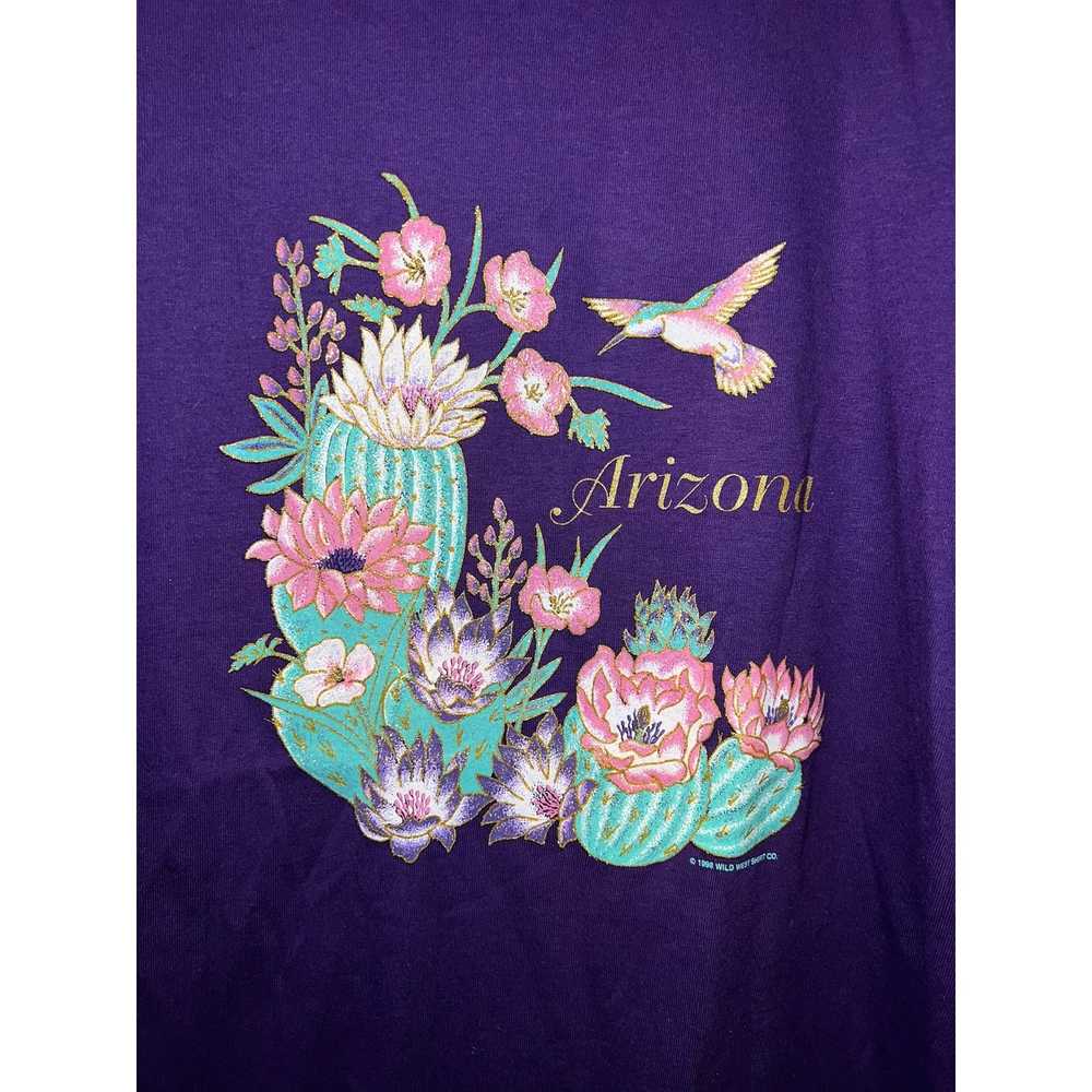 Jerzees 90s Vintage AZ Arizona Purple Cactus Grap… - image 5