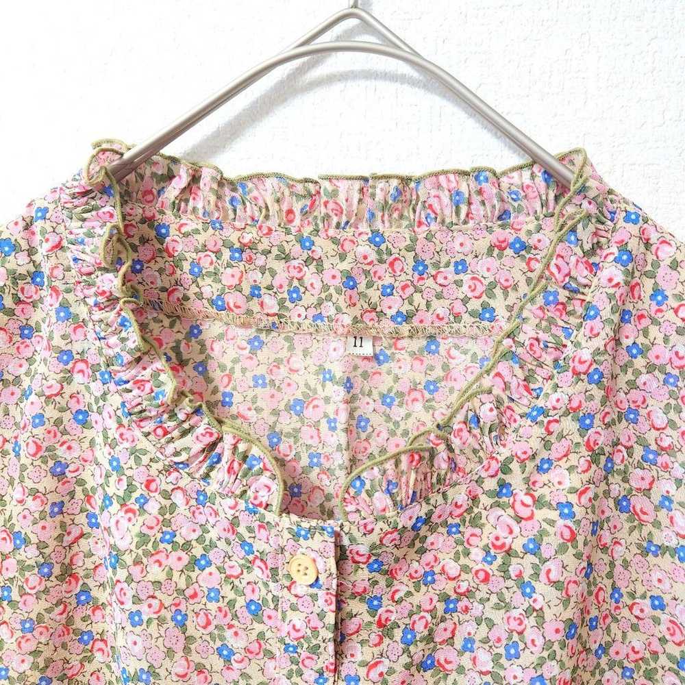 # 11号　Liberty Pleats Frill Floral Print All-Over … - image 3