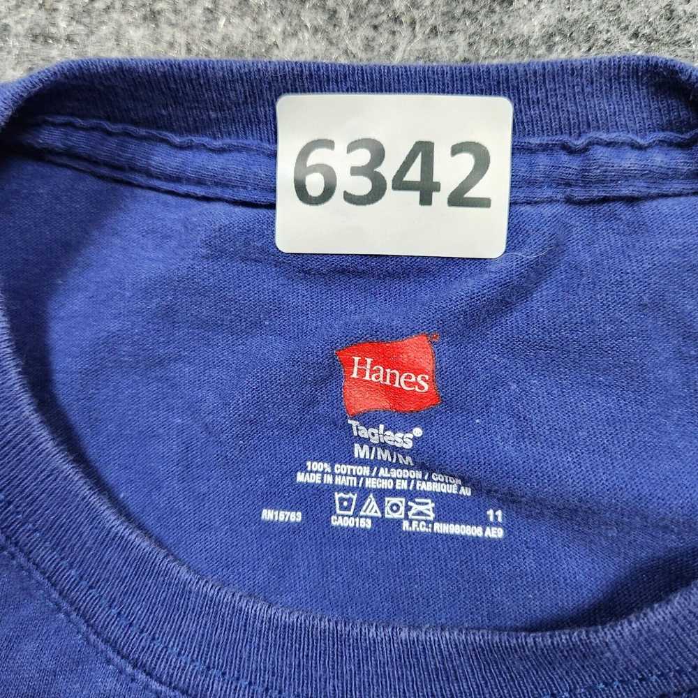 Hanes HANES Men's Blue Short Sleeve Crewneck T-Sh… - image 3