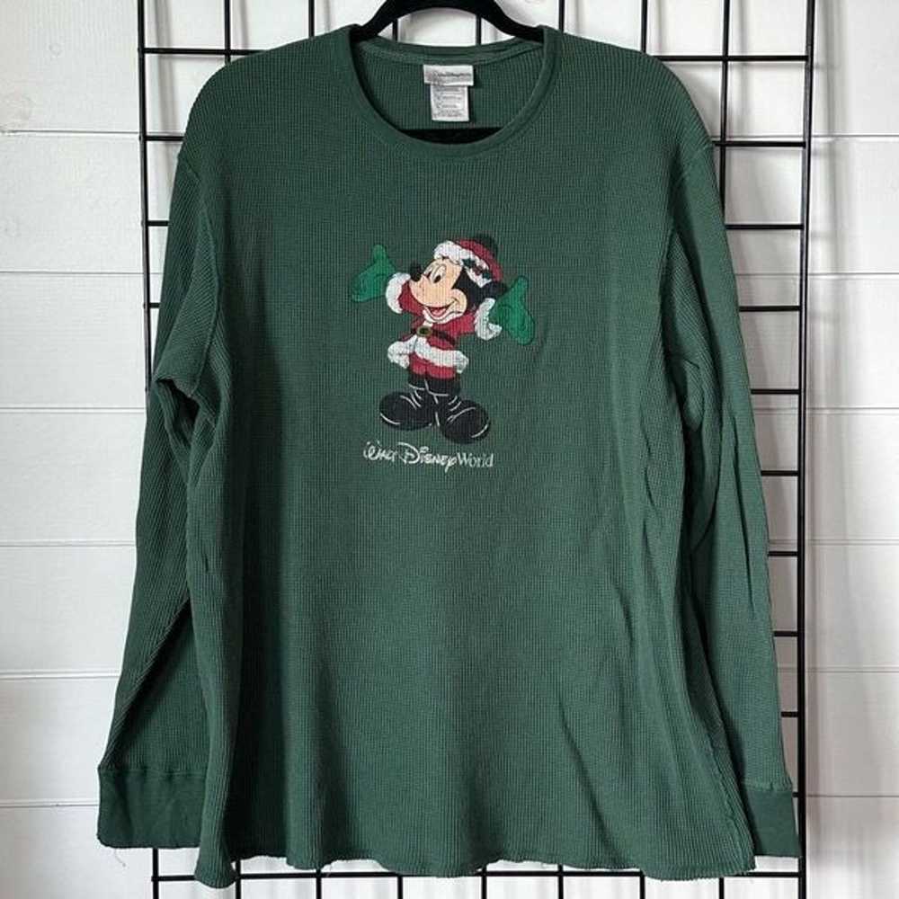 Walt Disney World Mickey Mouse Santa Thermal LS S… - image 1