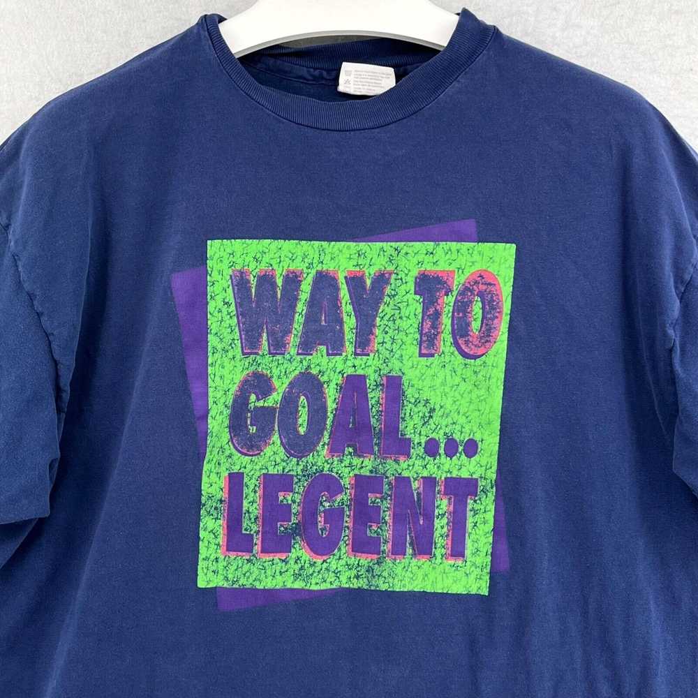 Hanes Vintage Way to Goal... Legent T shirt Socce… - image 3