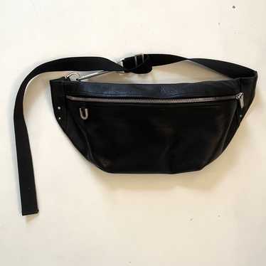 Rick Owens Rick Owens Black Leather Bum Bag - image 1