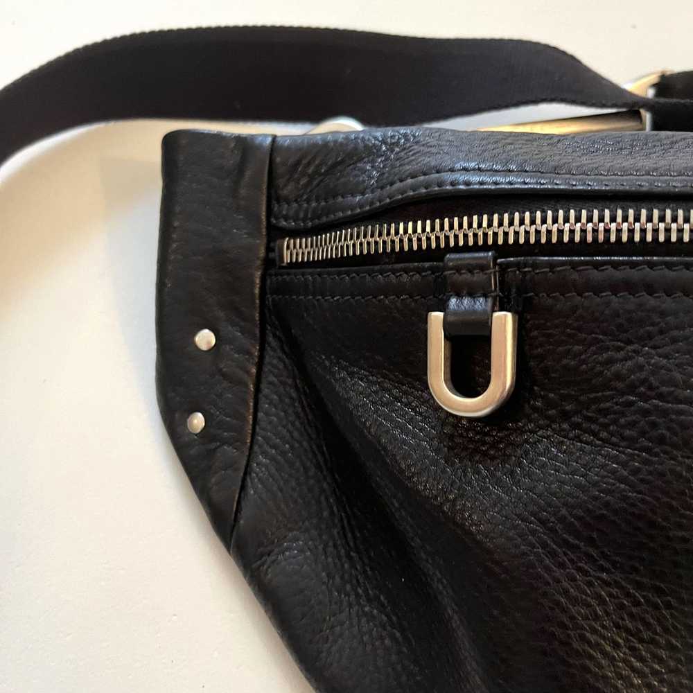 Rick Owens Rick Owens Black Leather Bum Bag - image 5