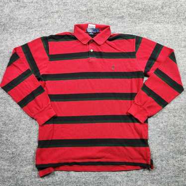 Ralph Lauren Vintage RALPH LAUREN Men's Red Strip… - image 1