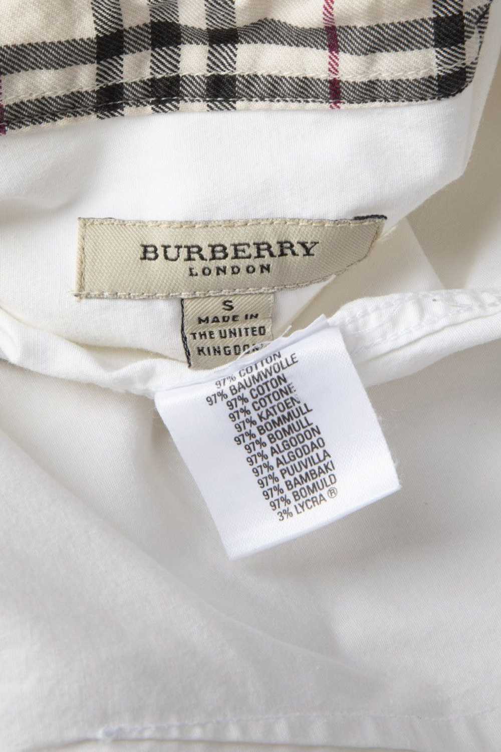 Burberry White Long Sleeve Fitted Shirt - image 8