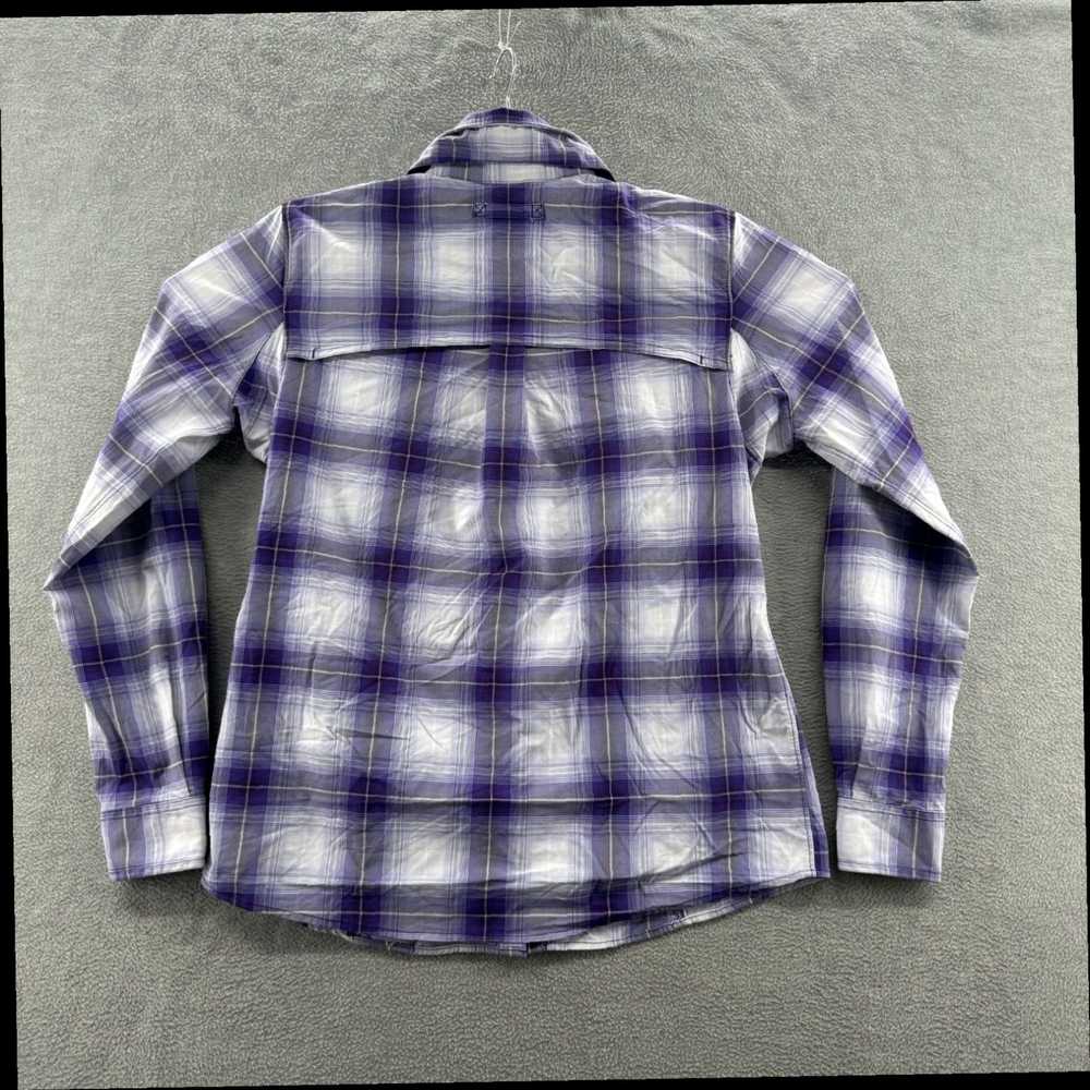 Vintage duluth trading womens size m purple plaid… - image 2