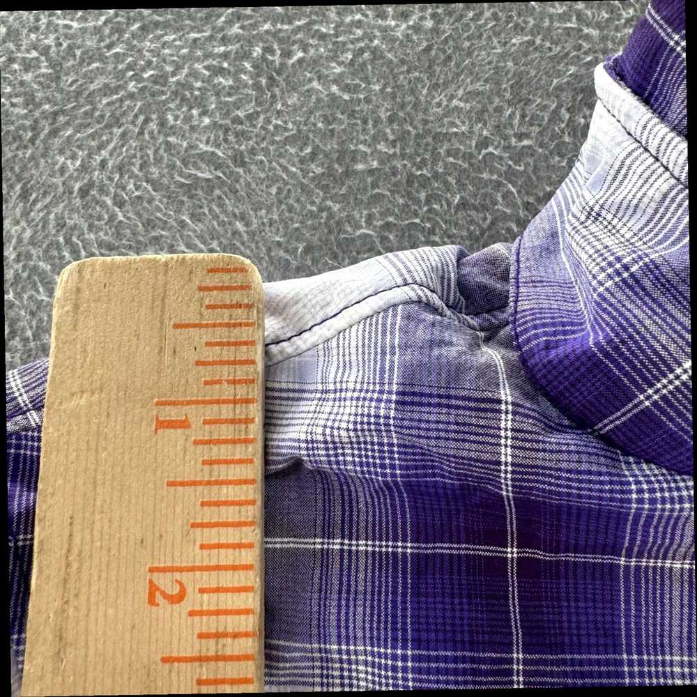 Vintage duluth trading womens size m purple plaid… - image 3