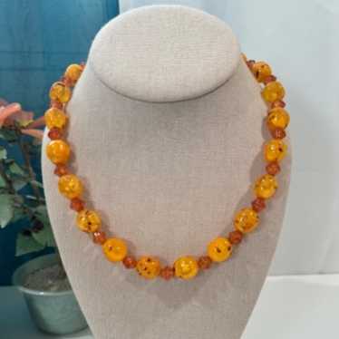 Vintage Honey Butter Scotch Baltic Amber Beaded Ne