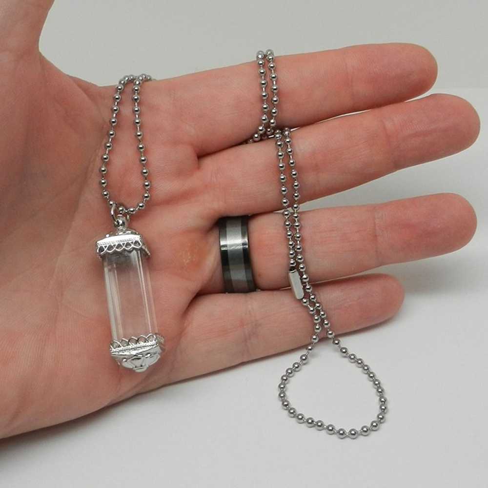 Cremation Urn Necklace Ashes Holder Clear Vessel … - image 7