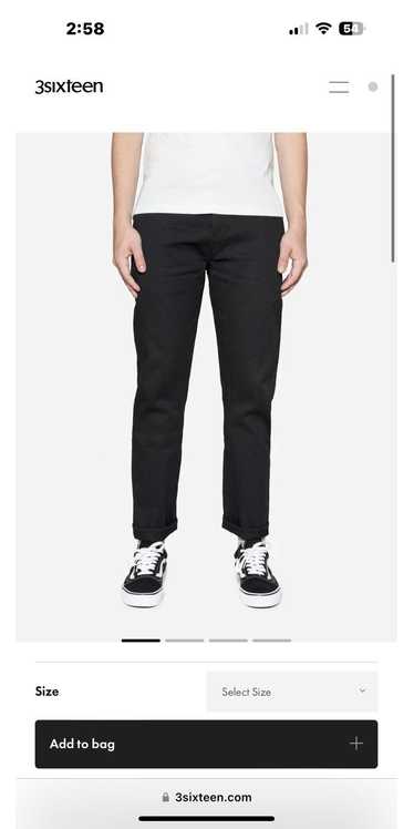 3sixteen 3sixteen Men’s Black Selvedge Chino