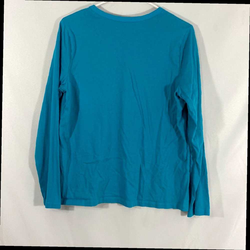 Vintage Kim Roger Womens Blue Long Sleeves Split … - image 2