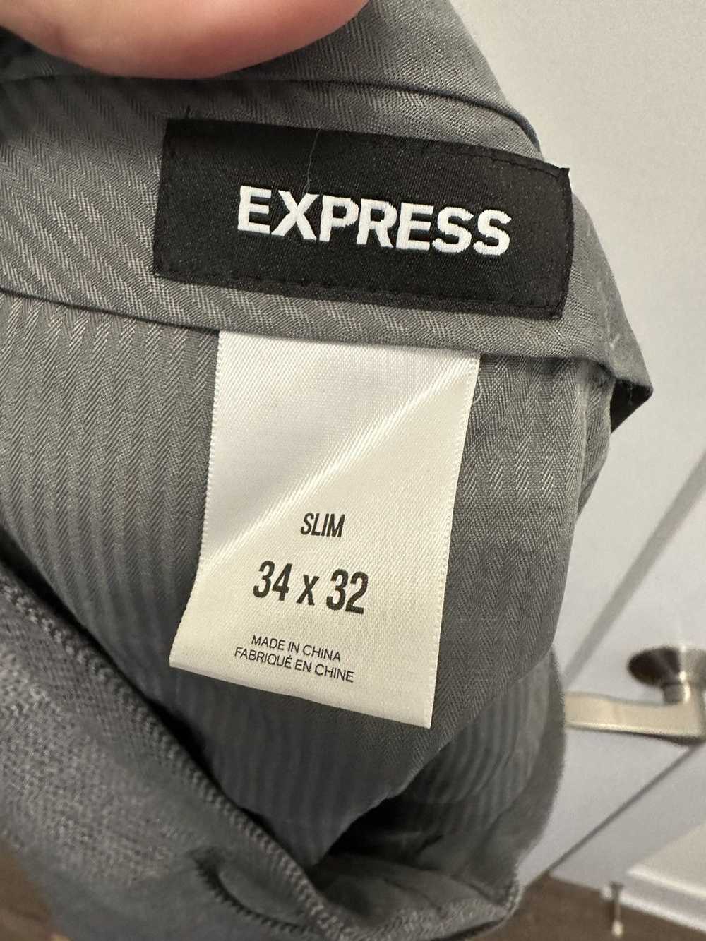 Express Express Grey Pattern Dress Pants - image 3