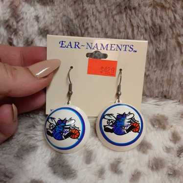 Vintage Charlotte Hornets 1990s Earrings - image 1