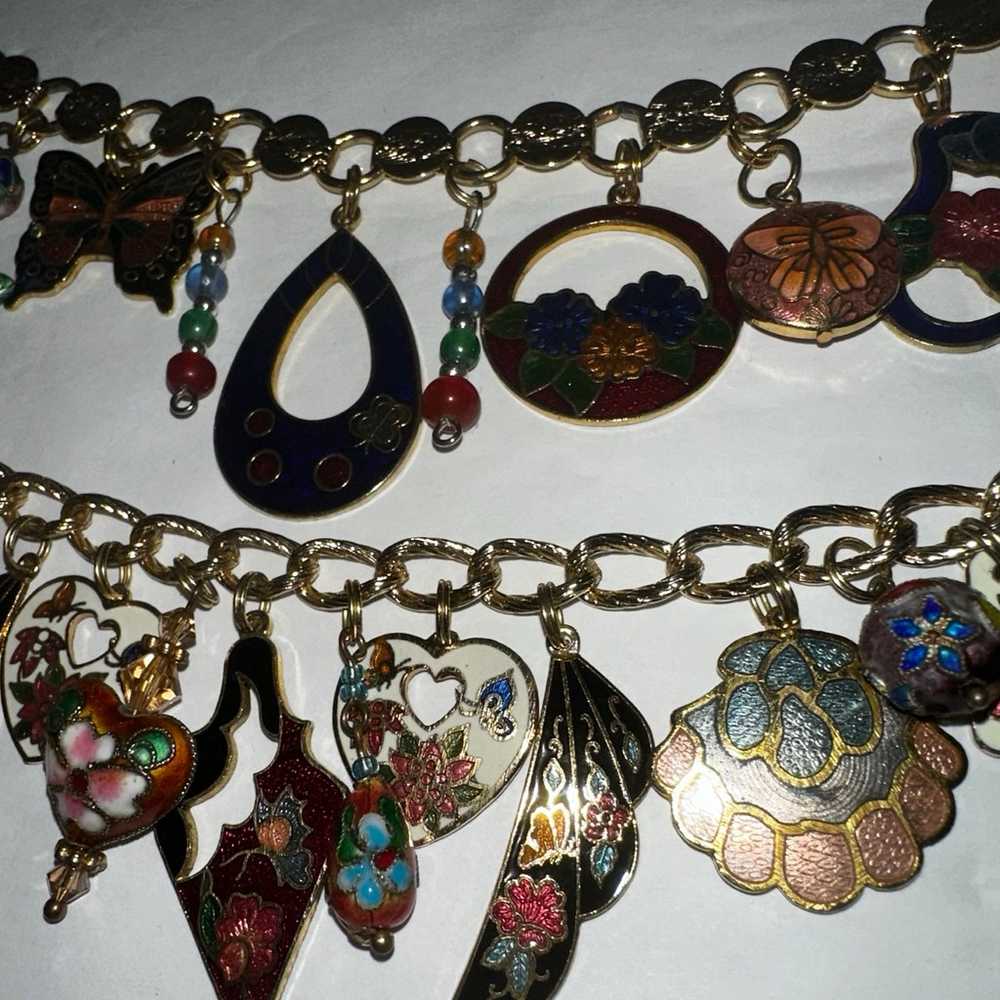 Beautiful Handmade OOAK charm bracelets, Gold Ton… - image 3