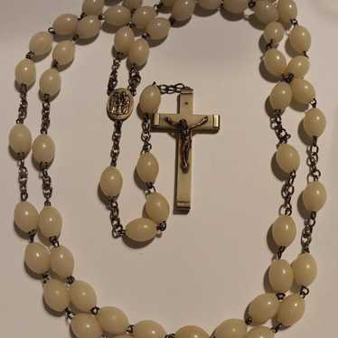 1960's Rare Vintage Sterling Rosary - image 1